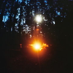 Campfire moonrise